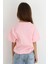 Kız Çocuk Tişört Papatya Baskılı 7-12 Yaş, Pembe 3