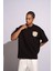 Erkek Oversize T-Shirt Hotel De Narcos Siyah 3