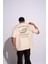 Erkek Oversize T-Shirt Hotel De Narcos Bej 1
