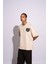 Erkek Oversize T-Shirt Hotel De Narcos Bej 2