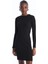 Lcw Vision Siyah Bisiklet Yaka Düz Uzun Kollu Kadın Elbise 2
