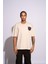 Erkek Oversize T-Shirt Hotel De Narcos Bej 5