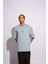 Erkek Oversize T-Shirt Ra Mavi 2