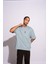 Erkek Oversize T-Shirt Ra Mavi 3