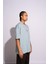 Erkek Oversize T-Shirt Ra Mavi 4