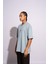 Erkek Oversize T-Shirt Ra Mavi 5