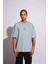 Erkek Oversize T-Shirt Mandela Mavi 2