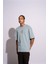 Erkek Oversize T-Shirt Mandela Mavi 3