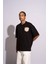 Erkek Oversize T-Shirt Hotel De Narcos Siyah 2