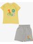 Erkek Çocuk Şortlu Takım Şehir Temalı Yazı Baskılı 1-4 Yaş, Sarı 3