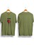 Thrasher Baskılı / Erkek Haki Yeşil Renk T-Shirt / %100 Pamuk Premium Quality / Regular Fit 2