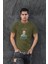 Let It Gogh Baskılı / Erkek Haki Yeşil Renk T-Shirt / %100 Pamuk Premium Quality / Regular Fit 1