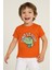 Erkek Çocuk Tişört Lig Yıldızı Dinozor Baskılı 2-6 Yaş, Turuncu 1