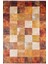 Pekin Turuncu Patchwork Etnik Modern Desenli Makinada Yıkanabilir Hav Toz Vermez Leke Tutmayan Kaymaz Taban Dijital Makine Baskı Salon Yolluk Mutfak Halı 1