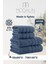 4 Lü Banyo Havlusu Seti Dora Indigo - 70X140cm x2 / 50x90cm x2 2