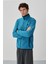 Zümrüt Yazı Nakışlı Dik Yaka Fermuarlı Standart Kalıp Erkek Sweatshirt Polar - 87992 3