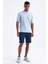 İndigo Bağcıklı Standart Kalıp Basic Erkek Şort - 81212 1