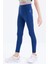İndigo Yüksek Bel Dar Paça Kız Çocuk Tayt - 75047 2