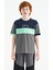 Koyu Gri Renk Geçişli Nakışlı Oversize Erkek Çocuk T-Shirt - 11159 1