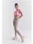 Koyu Bej Yüksek Bel Toparlayıcı Slim Fit Dar Paça Kadın Tayt - 94011 1