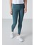 Orman Yeşili Yüksek Bel Toparlayıcı Slim Fit Dar Paça Kadın Tayt - 94011 4