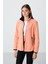 Kavun İçi Dik Yaka Fermuarlı Rahat Form Kadın Polar Sweatshirt - 97173 1