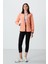 Kavun İçi Dik Yaka Fermuarlı Rahat Form Kadın Polar Sweatshirt - 97173 2