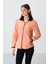 Kavun İçi Dik Yaka Fermuarlı Rahat Form Kadın Polar Sweatshirt - 97173 5