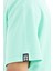 Su Yeşili Kol Arma Detaylı Basic Oversize Erkek T-Shirt - 88193 3
