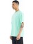Su Yeşili Kol Arma Detaylı Basic Oversize Erkek T-Shirt - 88193 5