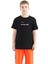 Siyah Baskı Detaylı O Yaka Standart Kalıp Erkek Çocuk T-Shirt - 11117 1