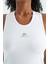Beyaz Yırtmaç Detaylı O Yaka Sıfır Kollu Standart Kalıp Kadın Spor Atlet - 97256 4