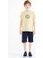 Sarı Nakış İşleme Detaylı O Yaka Standart Kalıp Erkek Çocuk T-Shirt - 11115 2