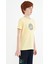 Sarı Nakış İşleme Detaylı O Yaka Standart Kalıp Erkek Çocuk T-Shirt - 11115 5