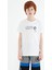 Beyaz Baskı Detaylı O Yaka Standart Kalıp Erkek Çocuk T-Shirt - 11145 1