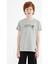 Gri Melanj Baskı Detaylı O Yaka Standart Kalıp Erkek Çocuk T-Shirt - 11145 1