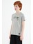 Gri Melanj Baskı Detaylı O Yaka Standart Kalıp Erkek Çocuk T-Shirt - 11145 4