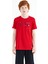 Kırmızı Baskı Detaylı O Yaka Standart Kalıp Erkek Çocuk T-Shirt - 11145 1
