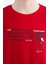 Kırmızı Baskı Detaylı O Yaka Standart Kalıp Erkek Çocuk T-Shirt - 11145 3