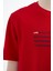 Kırmızı Baskı Detaylı O Yaka Standart Kalıp Erkek Çocuk T-Shirt - 11145 5