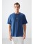 Parlament Pamuklu Kalın Yumuşak Dokulu Oversize Fit Baskılı Erkek T-Shirt - 88373 1