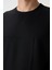 Siyah Waffle İnterlok Yüzeyi Dokulu Oversize Fit Basic Erkek T-Shirt - 88380 3