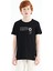 Siyah Baskı Detaylı O Yaka Standart Kalıp Erkek Çocuk T-Shirt - 11145 1
