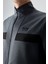 Koyu Gri Yüzeyi Dokulu Standart Fit Nakışlı Erkek Eşofman Takım - 85248 4