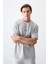 Taş Pamuklu Kalın Yumuşak Dokulu Oversize Fit Baskılı Erkek T-Shirt - 88373 4