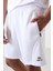 Beyaz Kalın Yumuşak Comfort Fit Erkek Şort - 81273 4