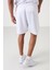 Beyaz Kalın Yumuşak Comfort Fit Erkek Şort - 81273 5