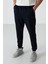 Lacivert Pamuklu Yumuşak Dokulu Comfort Fit Nakışlı Erkek Jogger - 82123 1