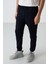 Lacivert Pamuklu Yumuşak Dokulu Comfort Fit Nakışlı Erkek Jogger - 82123 4