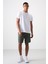 Haki Polyester Kalın Yumuşak Comfort Fit Erkek Şort - 81272 1
